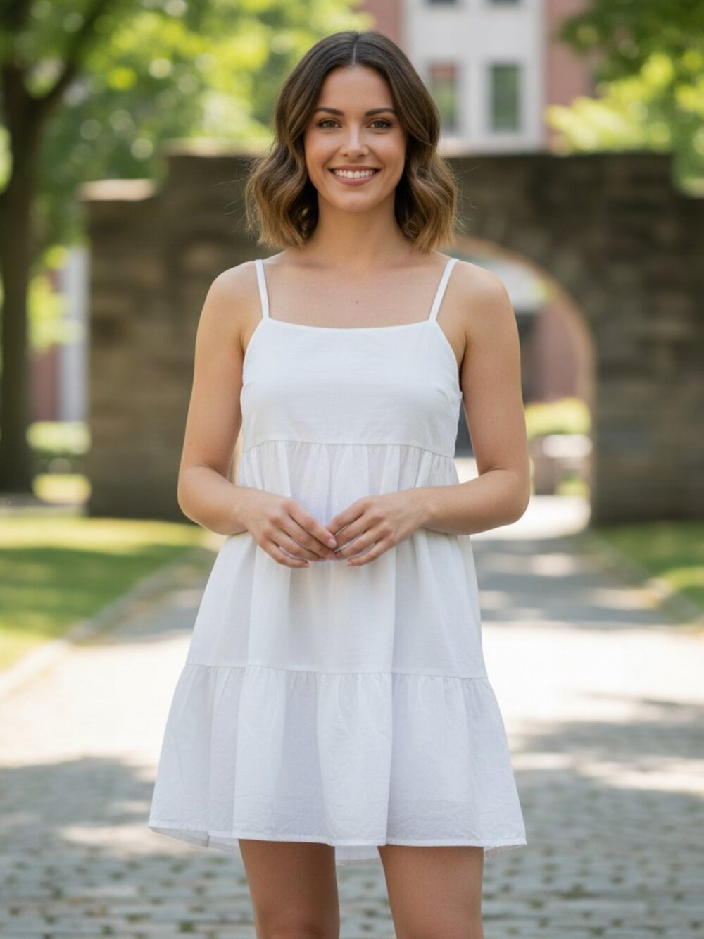 Abound Tiered Mini Sundress NWT White XL